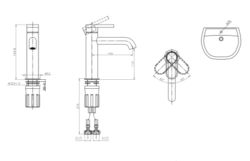 Смеситель для умывальника 32698 фото 2