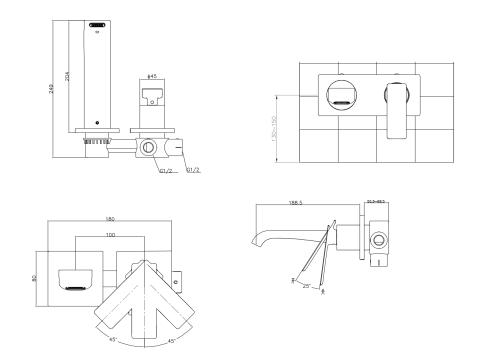 Смеситель для умывальника 32688 фото 4