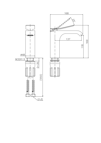 Смеситель для умывальника 32405 фото 2